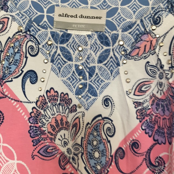 Alfred Dunner print embellished top PL - Picture 5 of 17